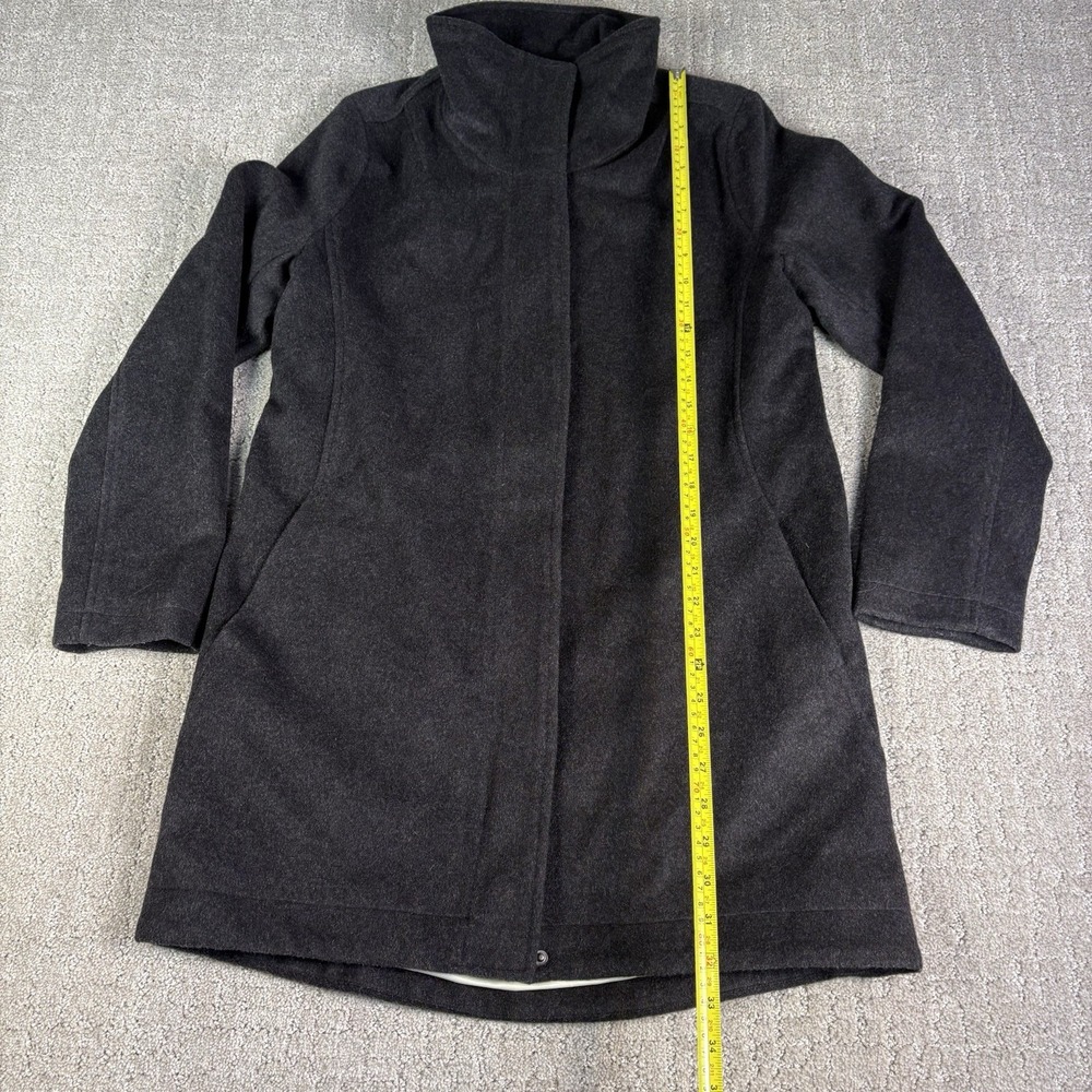 Pendleton Campbell Wool Coat Women's Small Charcoal Hudson Bay Stripe Jacket - Picture 5 of 12